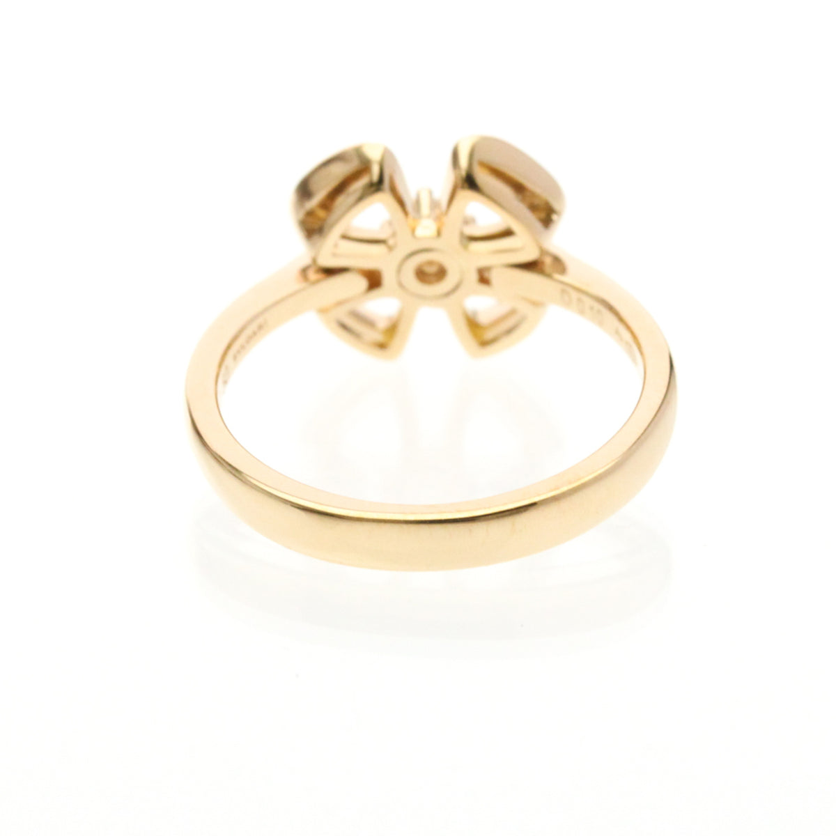 Bvlgari Fiorever 18K White Gold And Pave Diamonds Gold Pink_Gold Ring Jewelry (Pre-Owned)