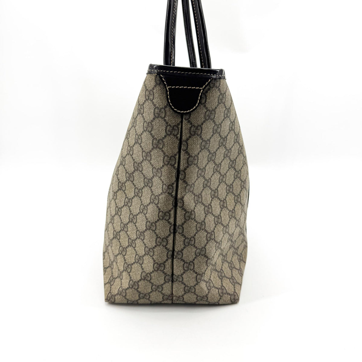 Gucci Joy Gg Coated Canvas With Leather Brown Canvas Tote Bag Bag (Pre-Owned)
