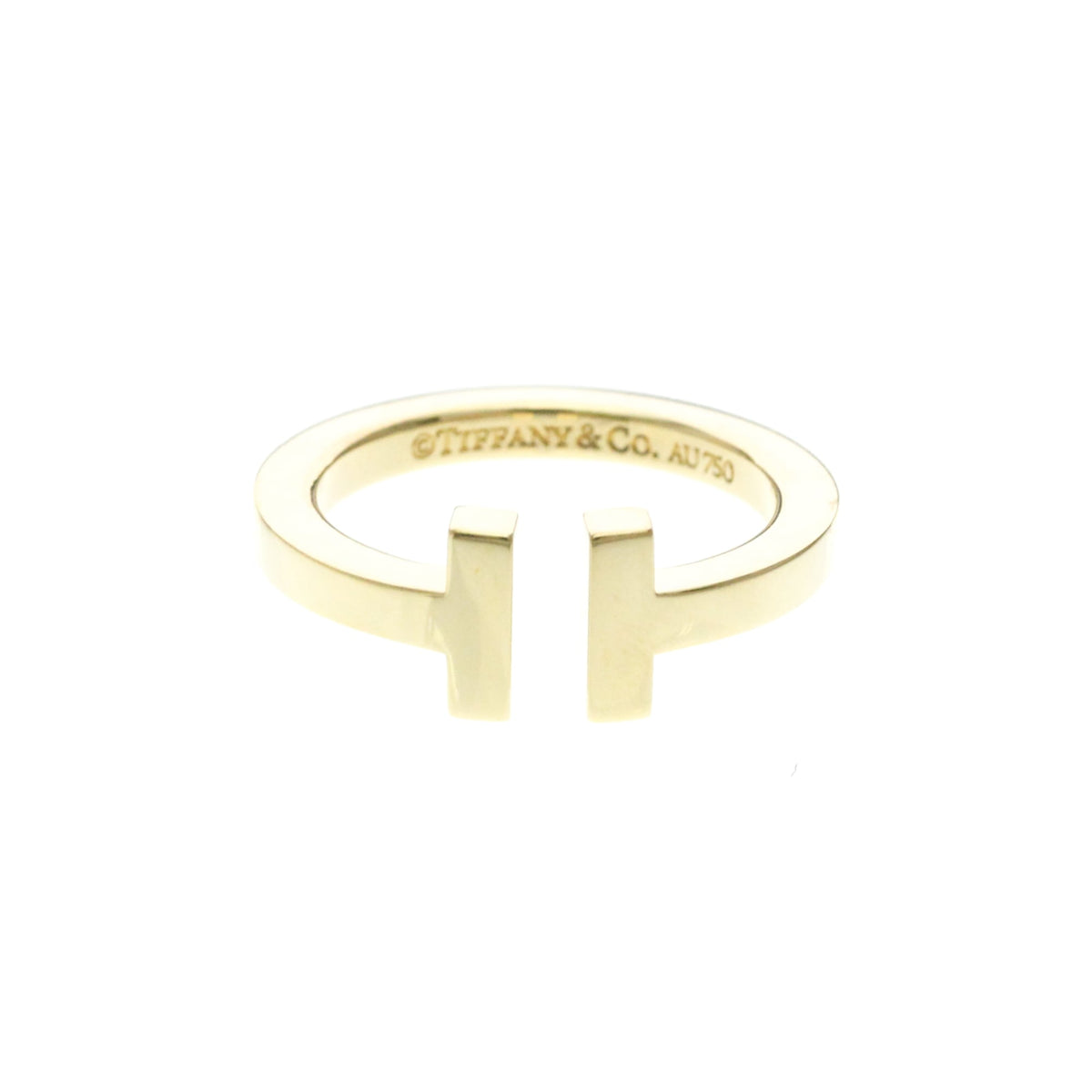 Tiffany & Co. T Square 18K Yellow Gold Gold Yellow_Gold Ring Jewelry (Pre-Owned)