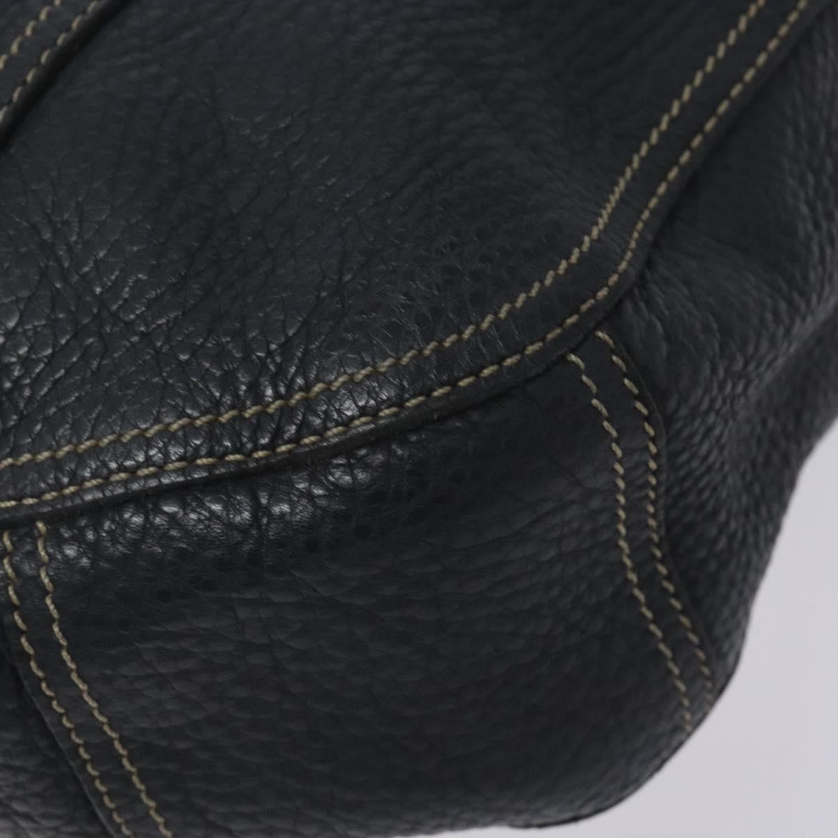 Prada Vintage Leather Navy Leather Shoulder Bag Bag (Pre-Owned)