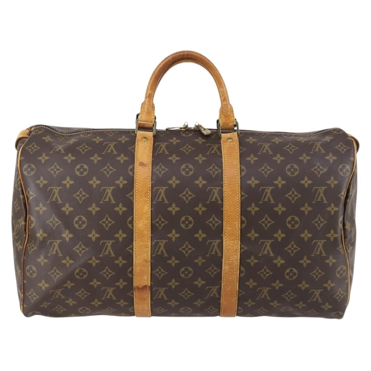 Louis Vuitton Keepall Monogram Canvas Brown Canvas Travel Bag Bag (Pre-Owned)