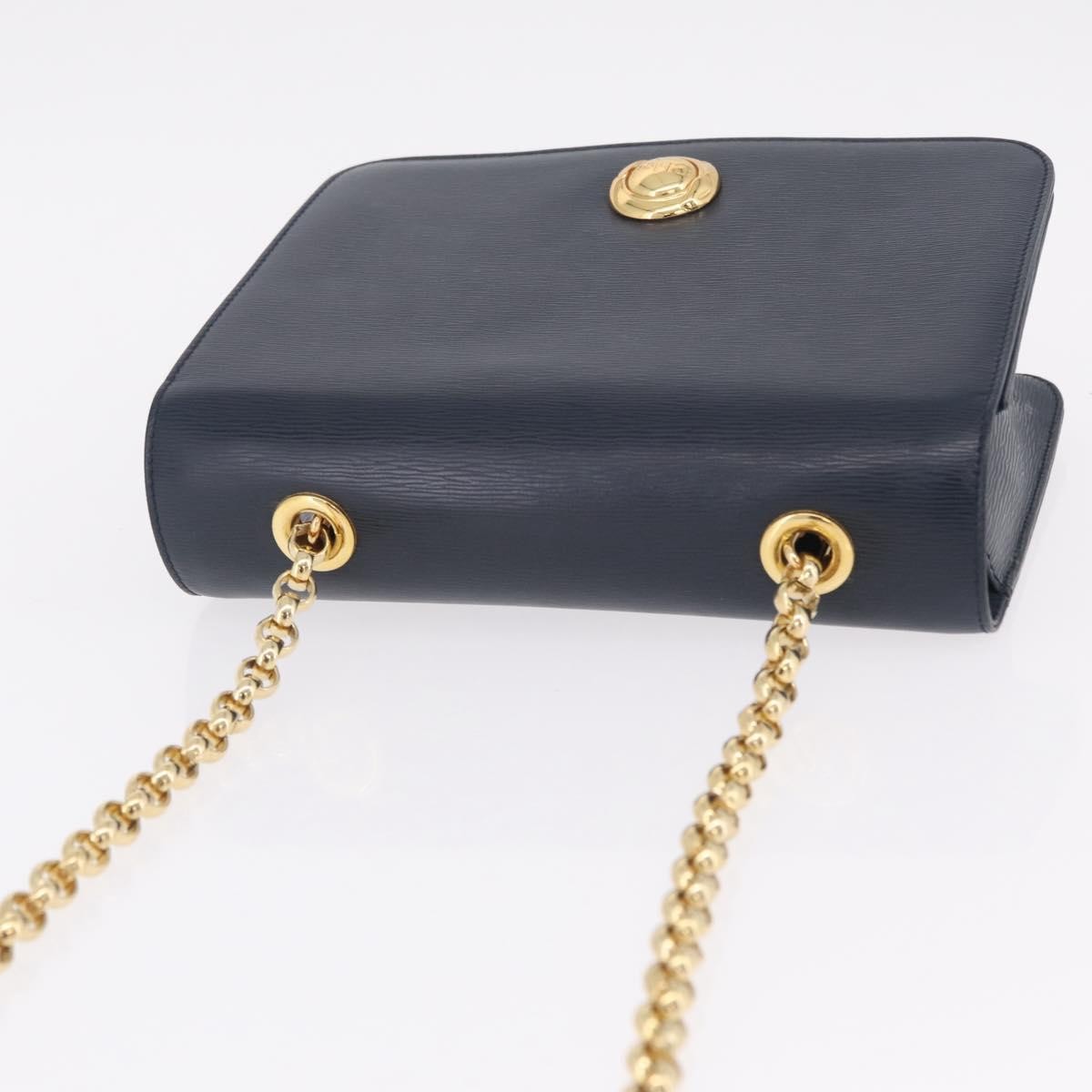 Chloe Shoulder Bag Leather Navy Leather Shoulder Bag Bag (Pre-Owned)