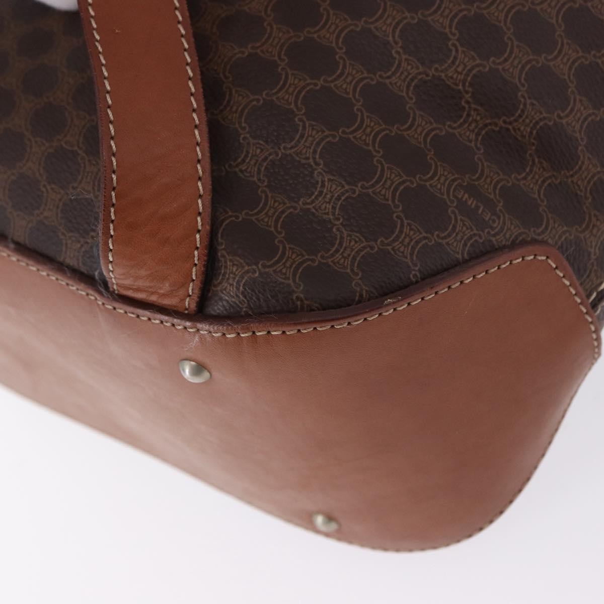 Celine Vintage Macadam Canvas Brown Canvas Backpack Bag (Pre-Owned)