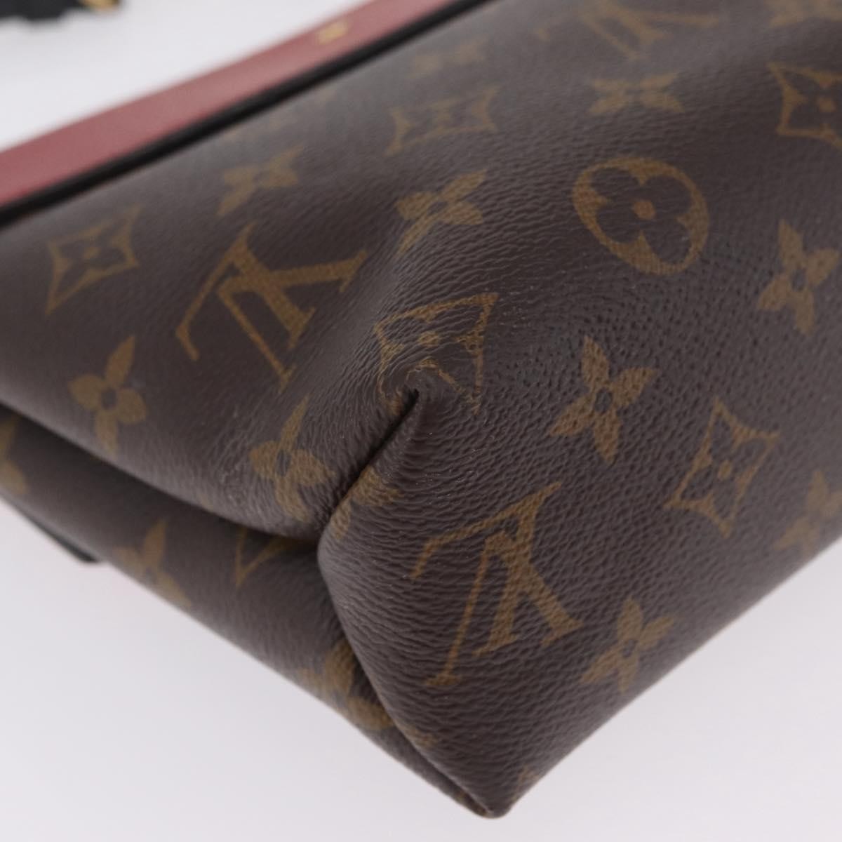 Louis Vuitton Saint Placide Monogram Canvas And Leather Brown Canvas Handbag (Pre-Owned)