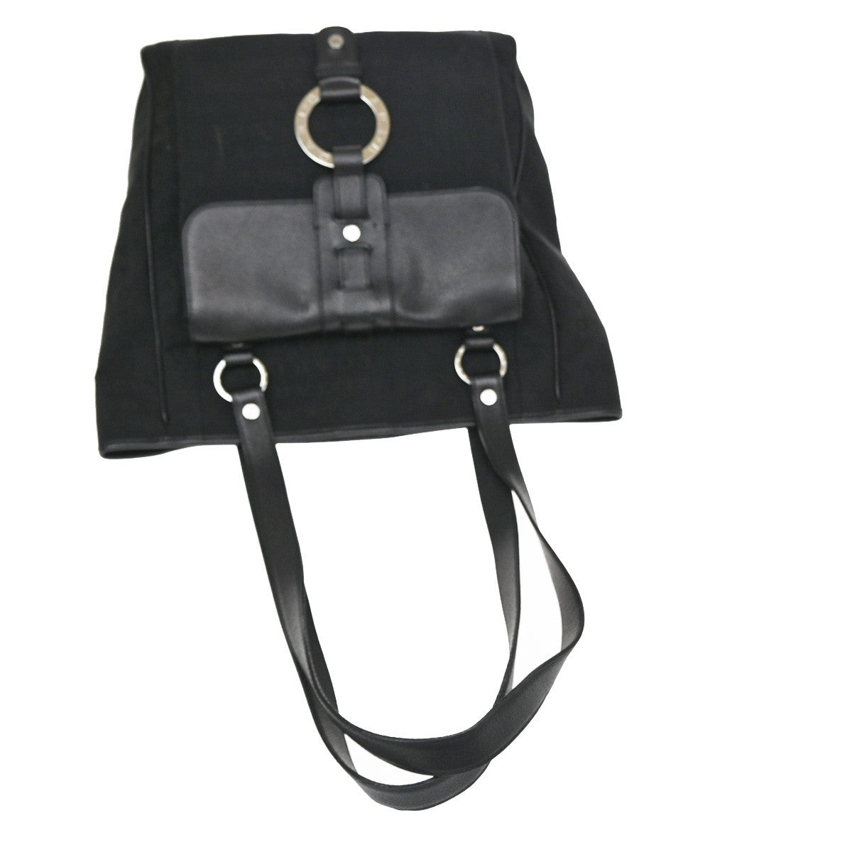 Bvlgari Vintage Canvas Black Canvas Tote Bag Bag (Pre-Owned)