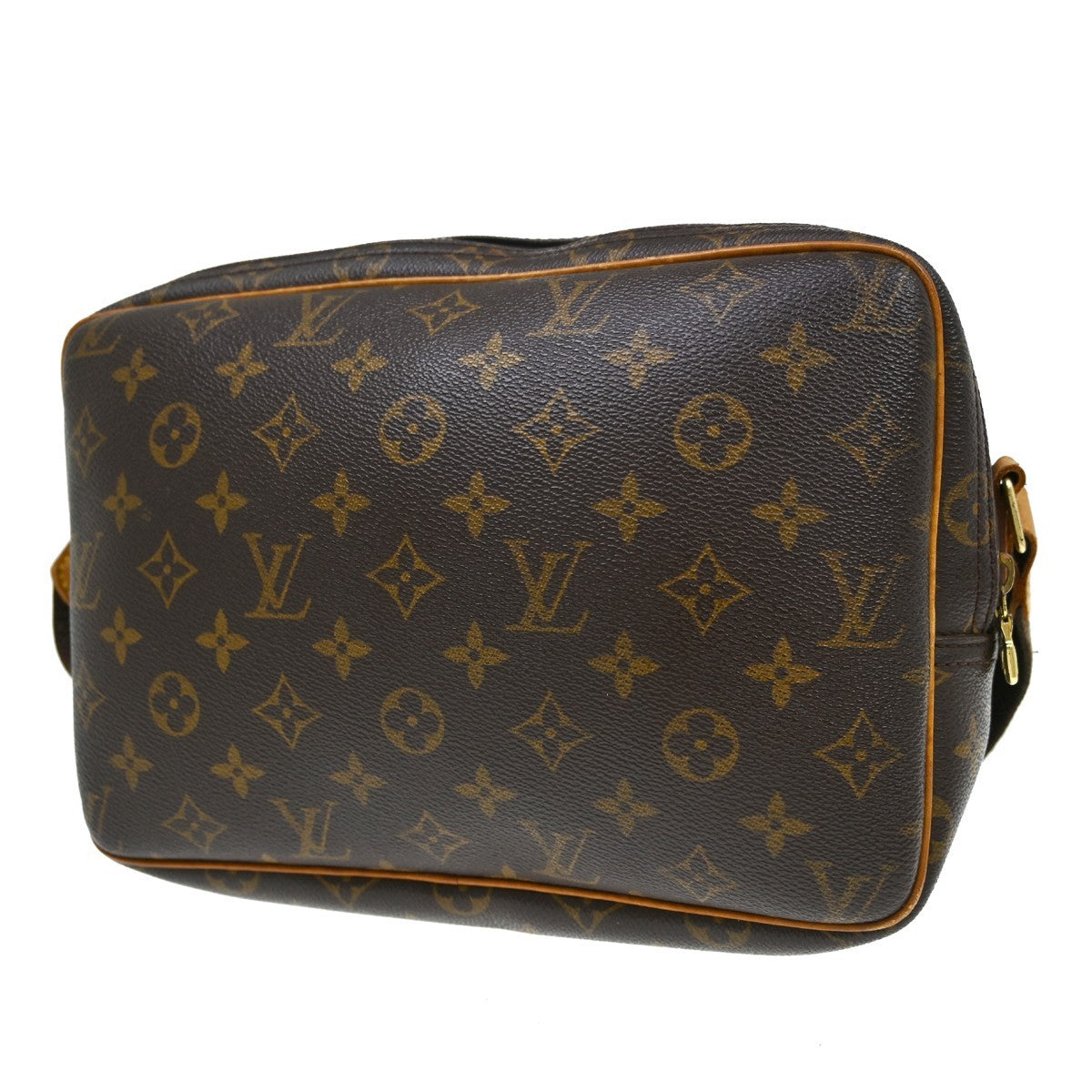 Louis Vuitton Reporter Monogram Brown Canvas Shoulder Bag Bag (Pre-Owned)