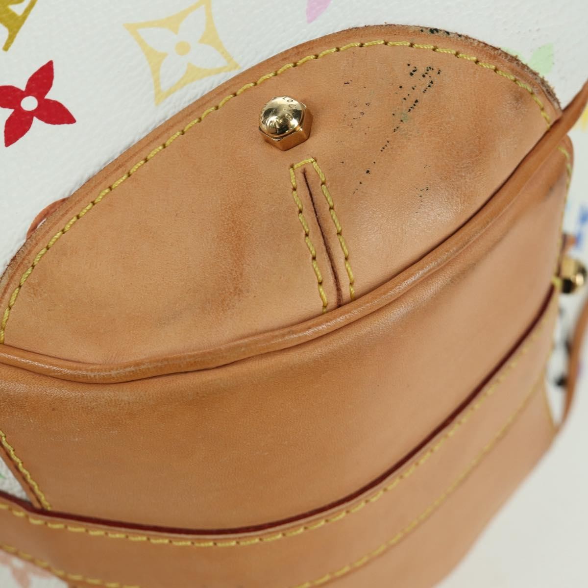 Louis Vuitton Greta Monogram Multicolor White Canvas Shoulder Bag Bag (Pre-Owned)