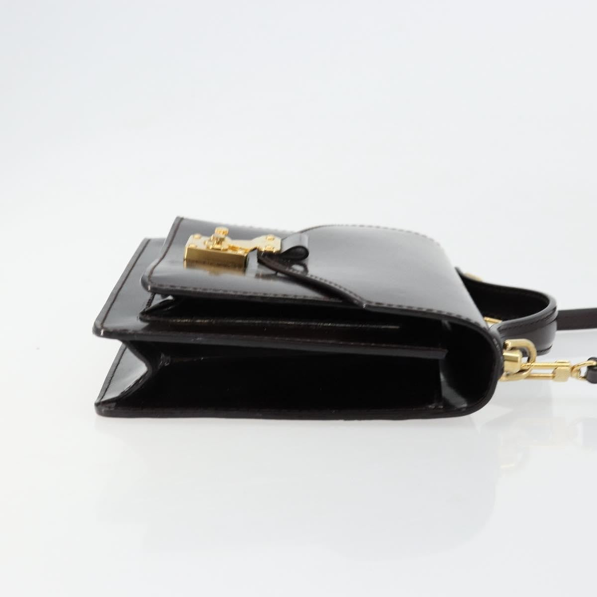 Louis Vuitton Monceau Vernis Burgundy Patent_Leather Handbag (Pre-Owned)