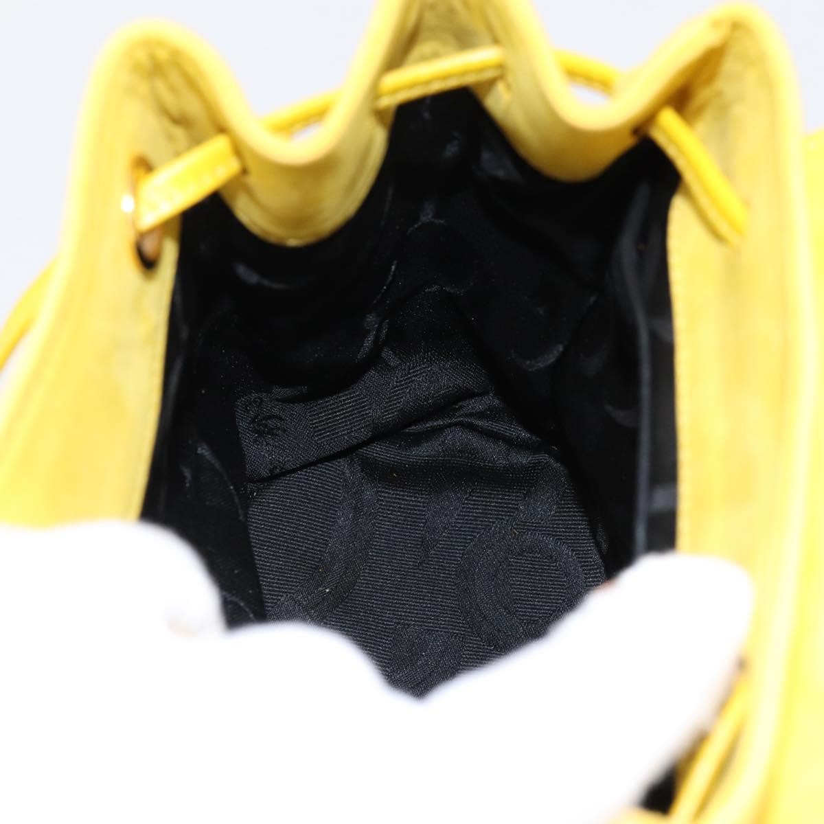 Salvatore Ferragamo Gancini Suede Yellow Suede Backpack Bag (Pre-Owned)