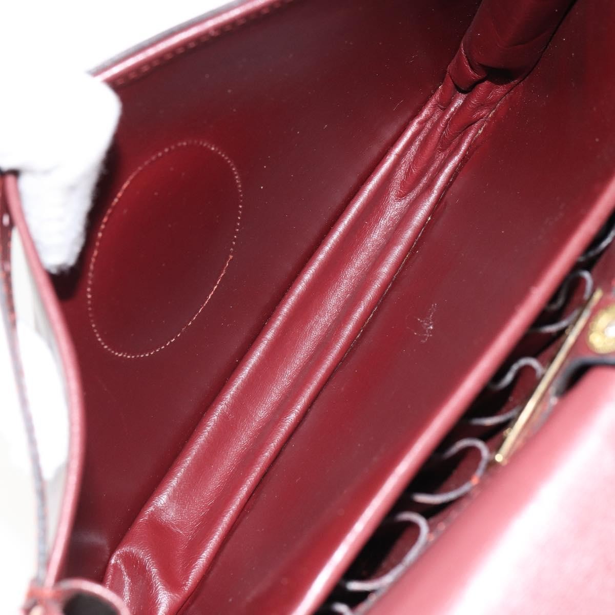 Cartier Must De Cartier Leather Burgundy Leather Shoulder Bag Bag (Pre-Owned)