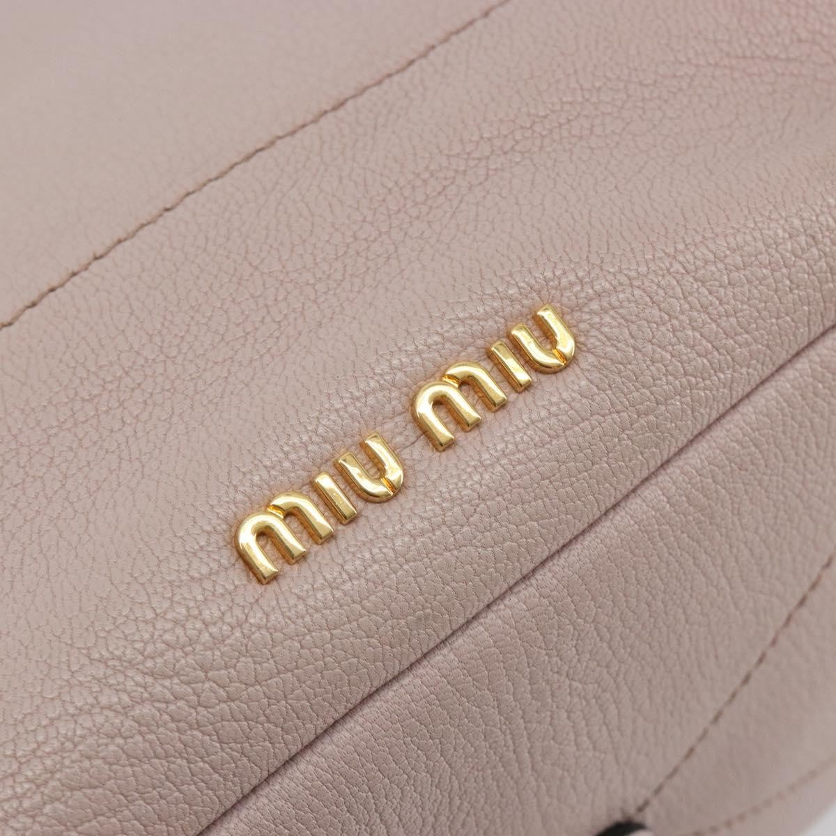 Miu Miu Madras Convertible Hobo Leather Pink Leather Shoulder Bag Bag (Pre-Owned)