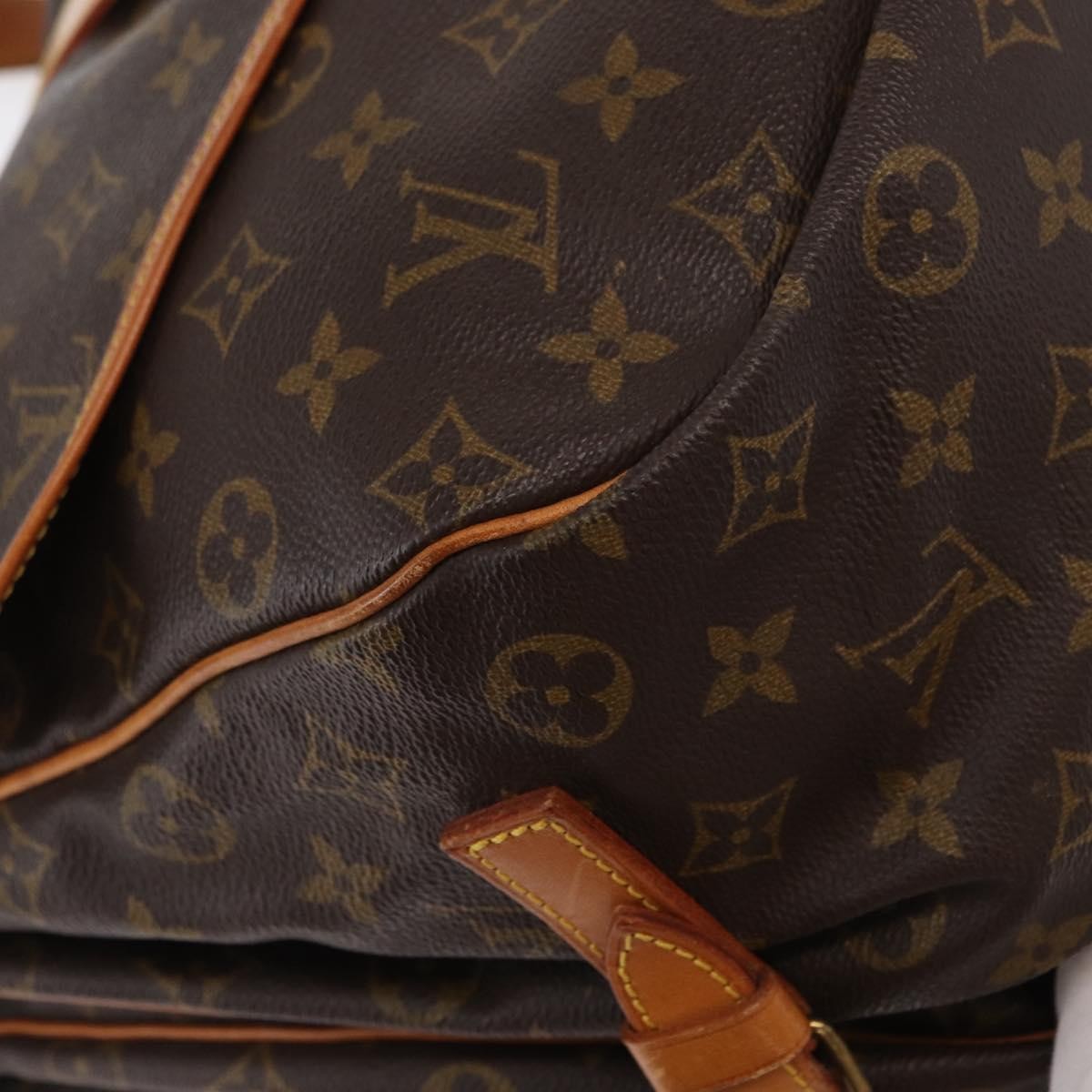 Louis Vuitton Saumur Monogram Canvas Brown Canvas Shoulder Bag Bag (Pre-Owned)