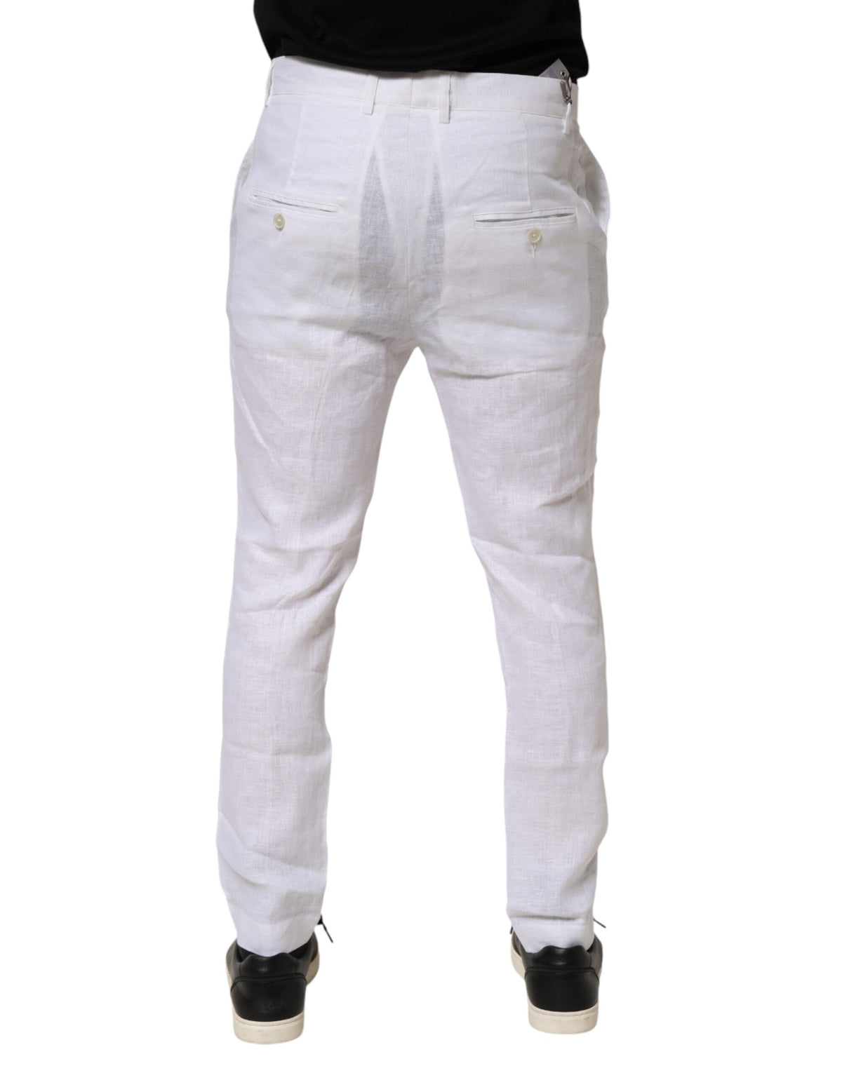 Daniele Alessandrini White Linen Formal Dress Trouser Men's Pants (Pre-Owned)