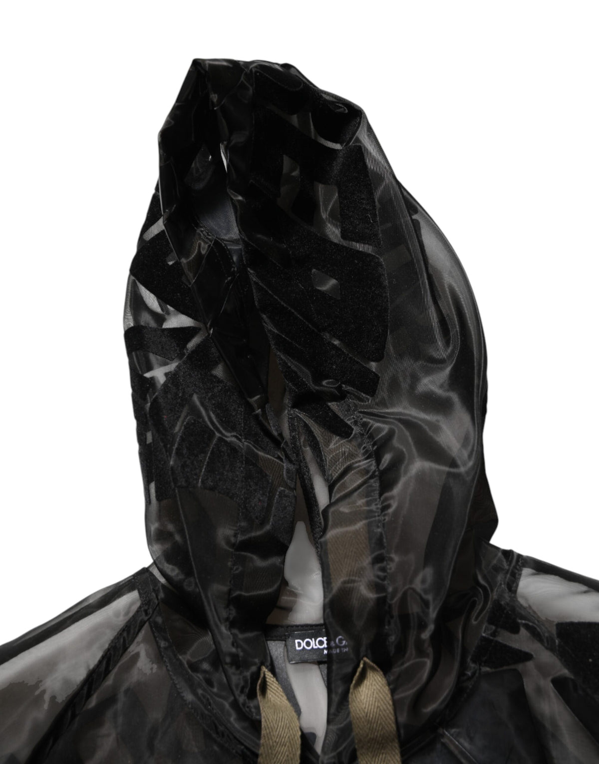 Dolce & Gabbana Black Camouflage Hooded Men Full Zip Men's Sweater (Pre-Owned)