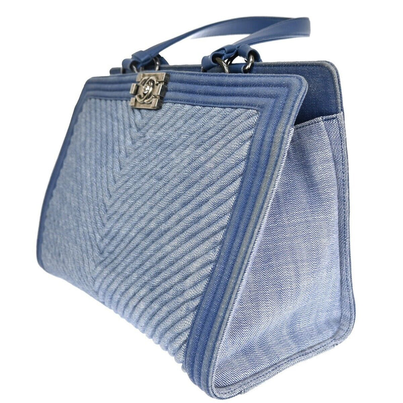 Chanel Boy Blue Denim - Jeans Tote Bag (Pre-Owned)