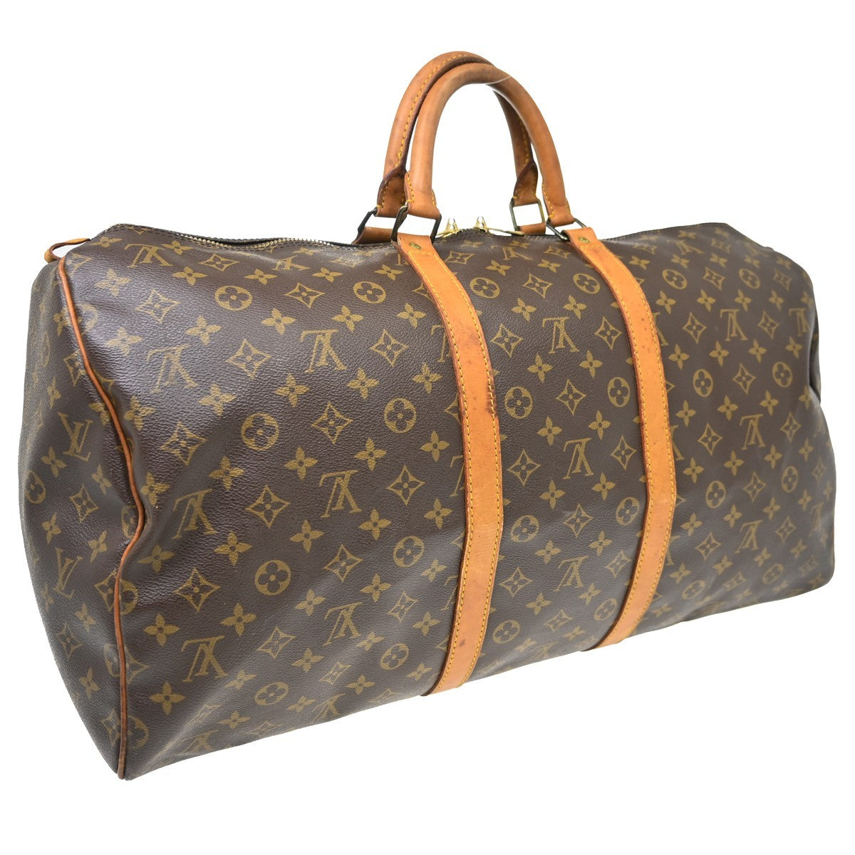 Louis Vuitton Keepall Monogram Canvas Brown Canvas Travel Bag Bag (Pre-Owned)