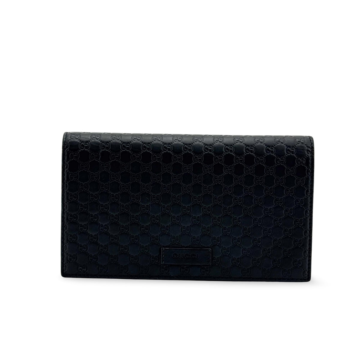Gucci Wallet On Strap Microguccissima Leather Black Leather Crossbody Bag Bag (Pre-Owned)