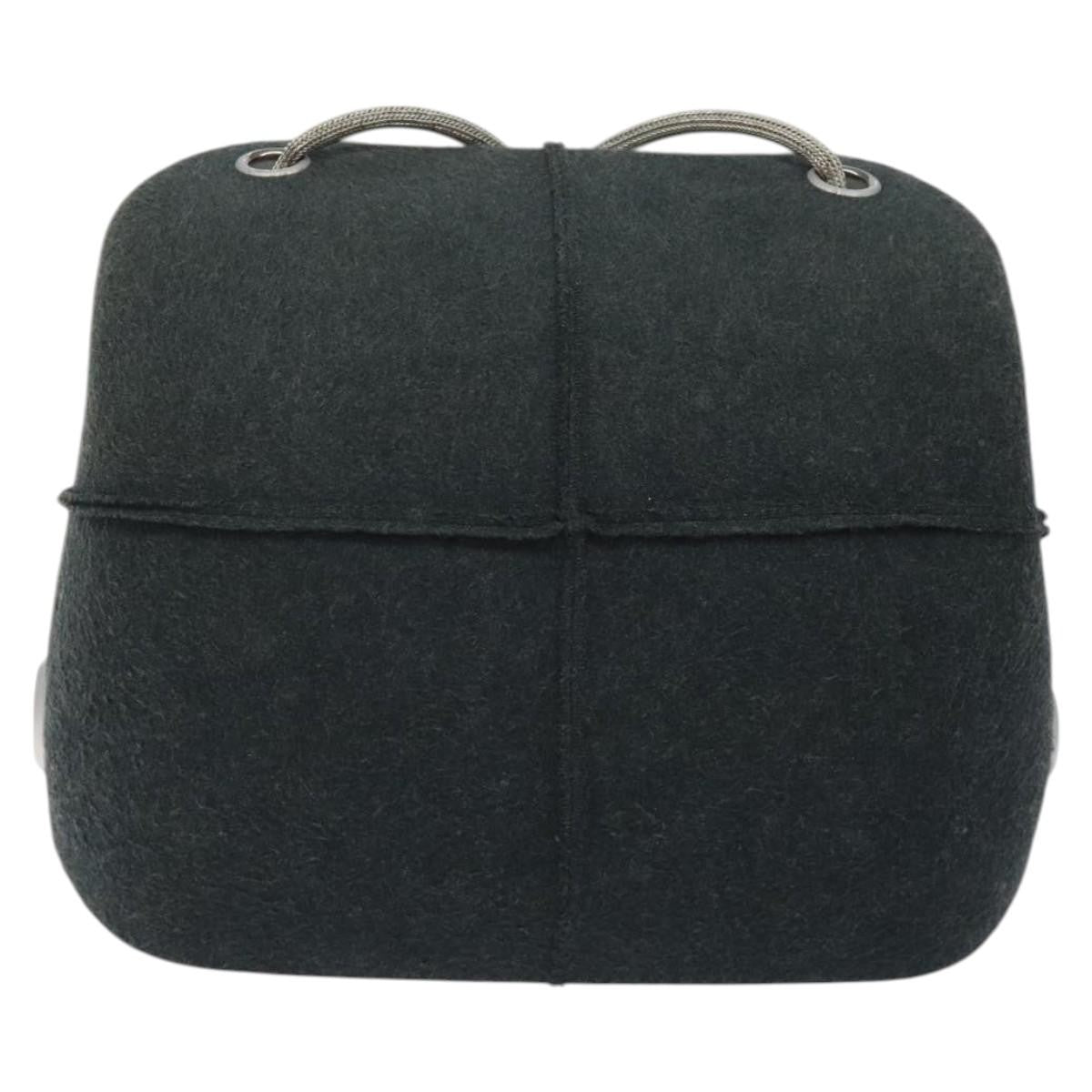 Chanel Millennium Felt Gray Synthetic Shoulder Bag Bag (Pre-Owned)