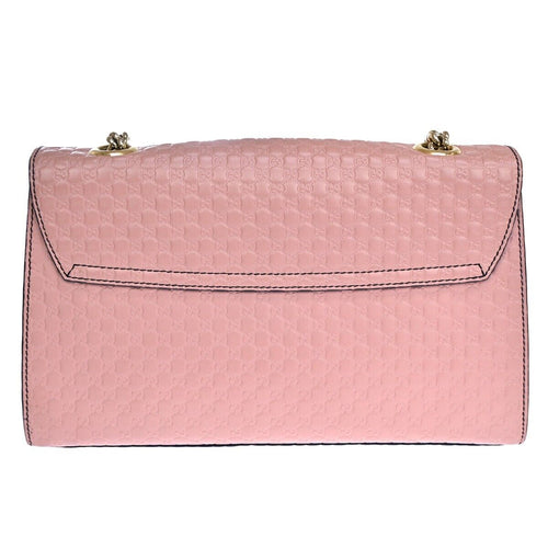 Gucci Emily Pink Leather Shoulder Bag (Pre-Owned)