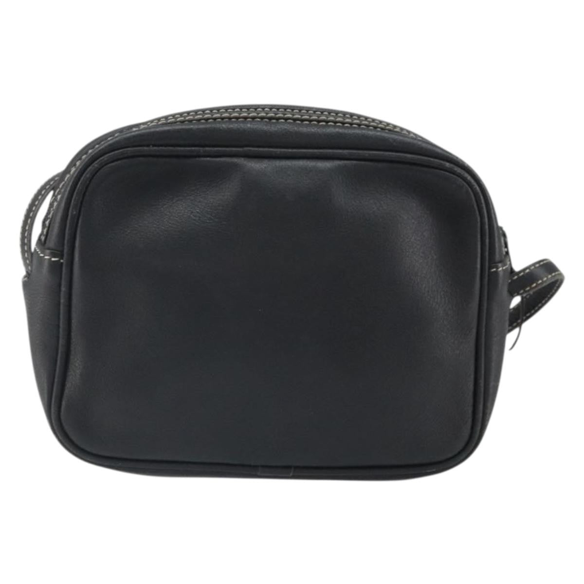 Christian Dior Cd Shoulder Bag Leather Navy Leather Shoulder Bag Bag (Pre-Owned)