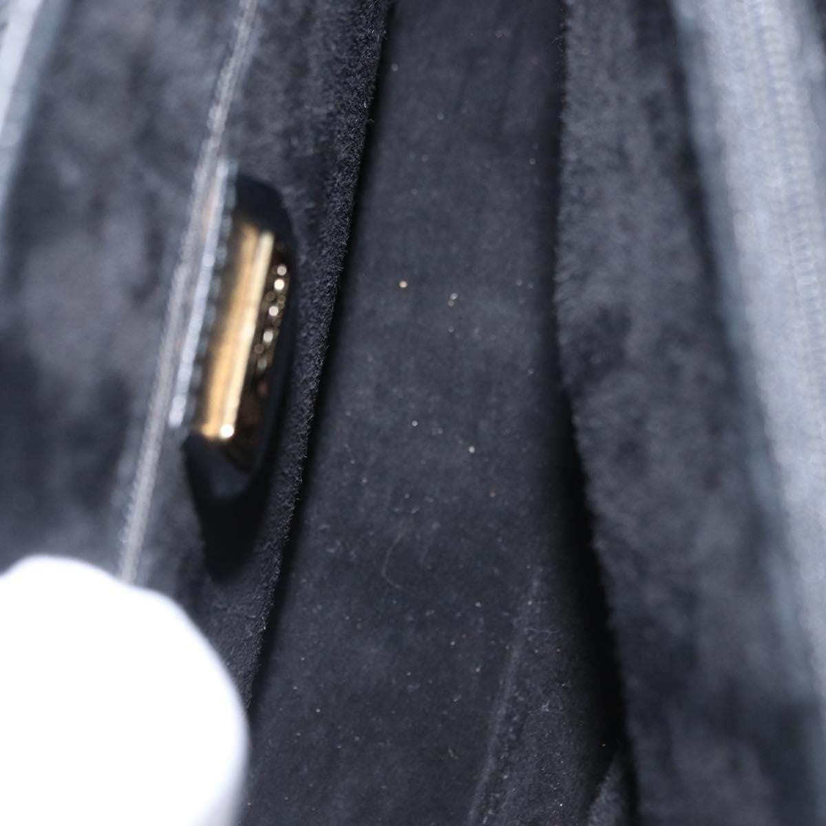 Gucci Vintage Leather Black Leather Handbag (Pre-Owned)