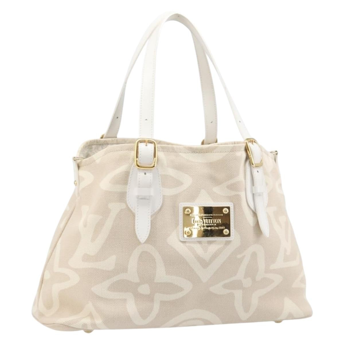 Louis Vuitton Tahitienne Cabas Canvas Beige Canvas Tote Bag Bag (Pre-Owned)