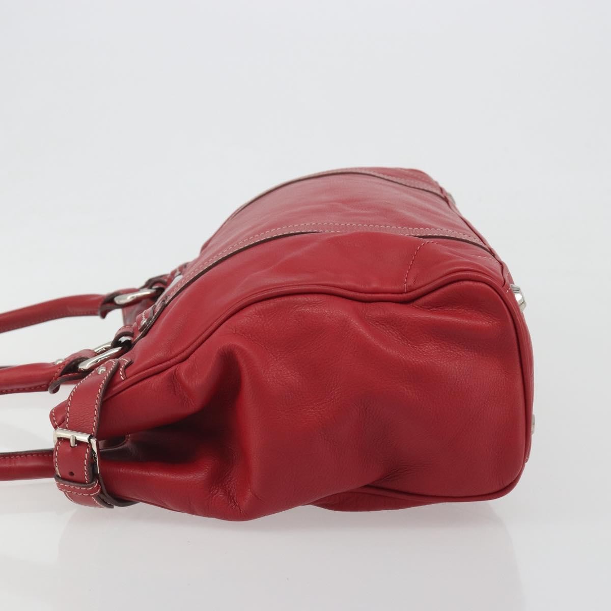 Christian Dior Cd Shoulder Bag Leather Red Leather Shoulder Bag Bag (Pre-Owned)