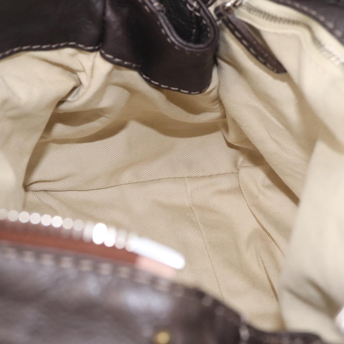 Chloe Paddington Lock Leather Brown Leather Handbag (Pre-Owned)