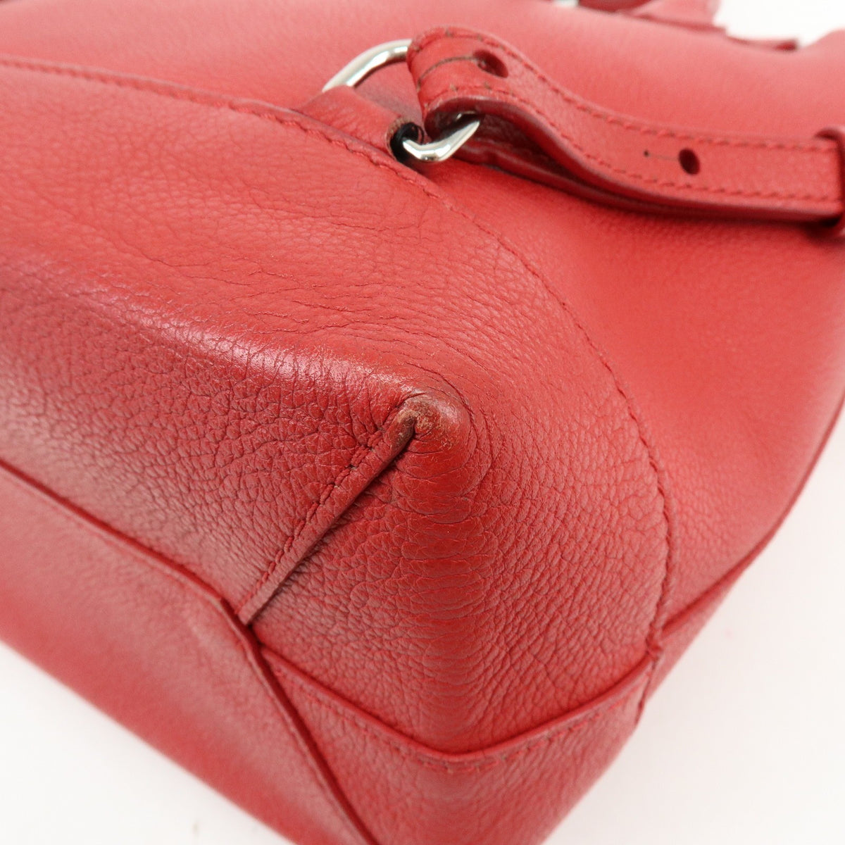 Louis Vuitton Lockme Leather Red Leather Backpack Bag (Pre-Owned)