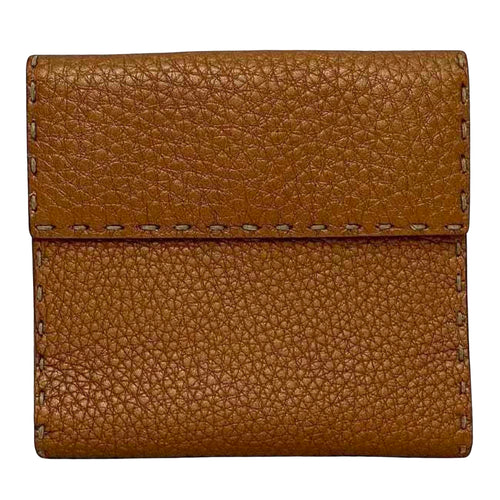 Fendi Selleria Brown Leather Wallet  (Pre-Owned)