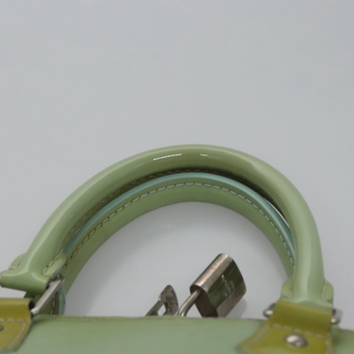 Louis Vuitton Alma Electric Epi Leather Green Patent_Leather Handbag (Pre-Owned)