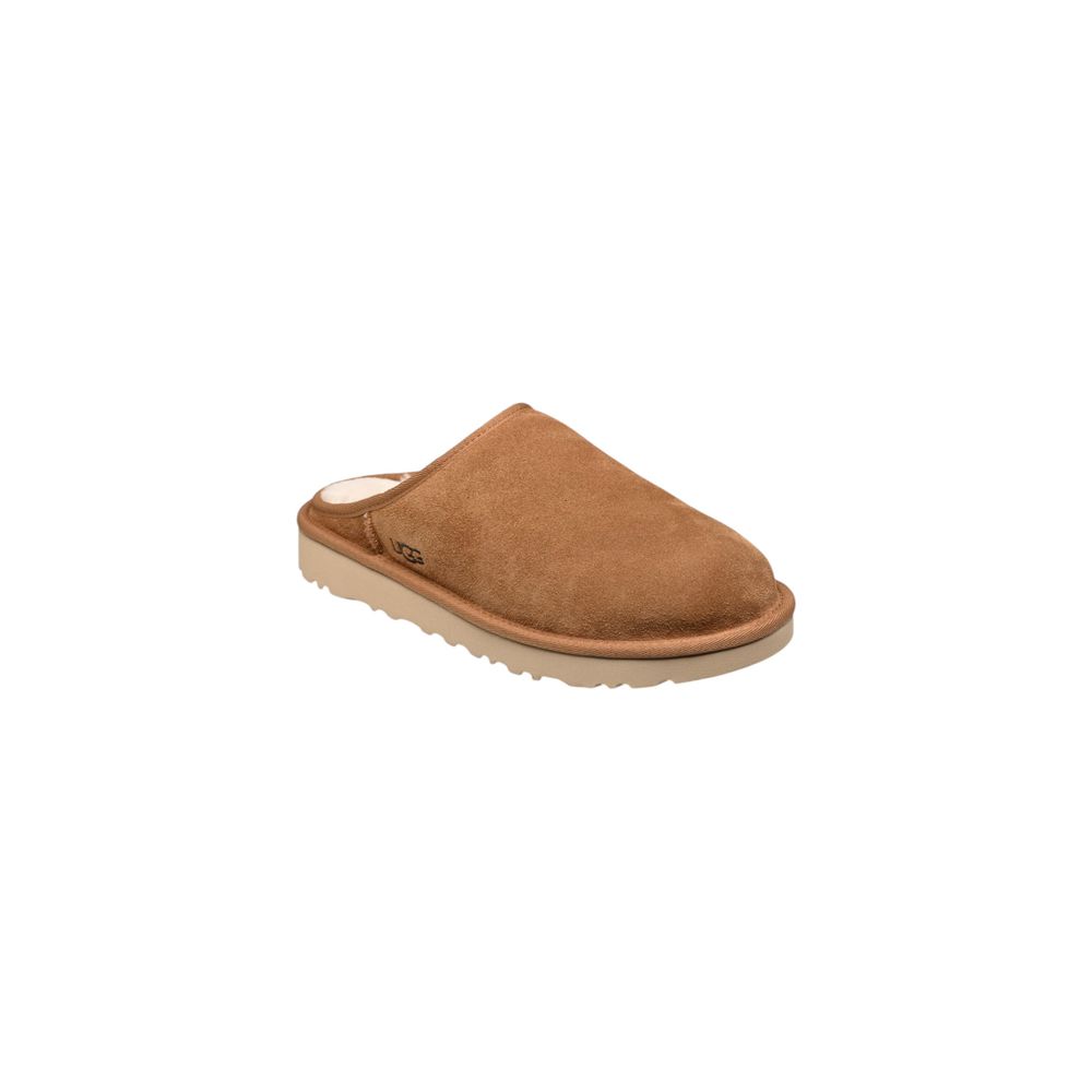 UGG Beige Suede Leather Men's Clogs