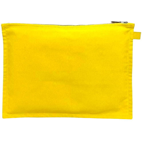 Hermès Bora Bora Yellow Canvas Clutch Bag (Pre-Owned)