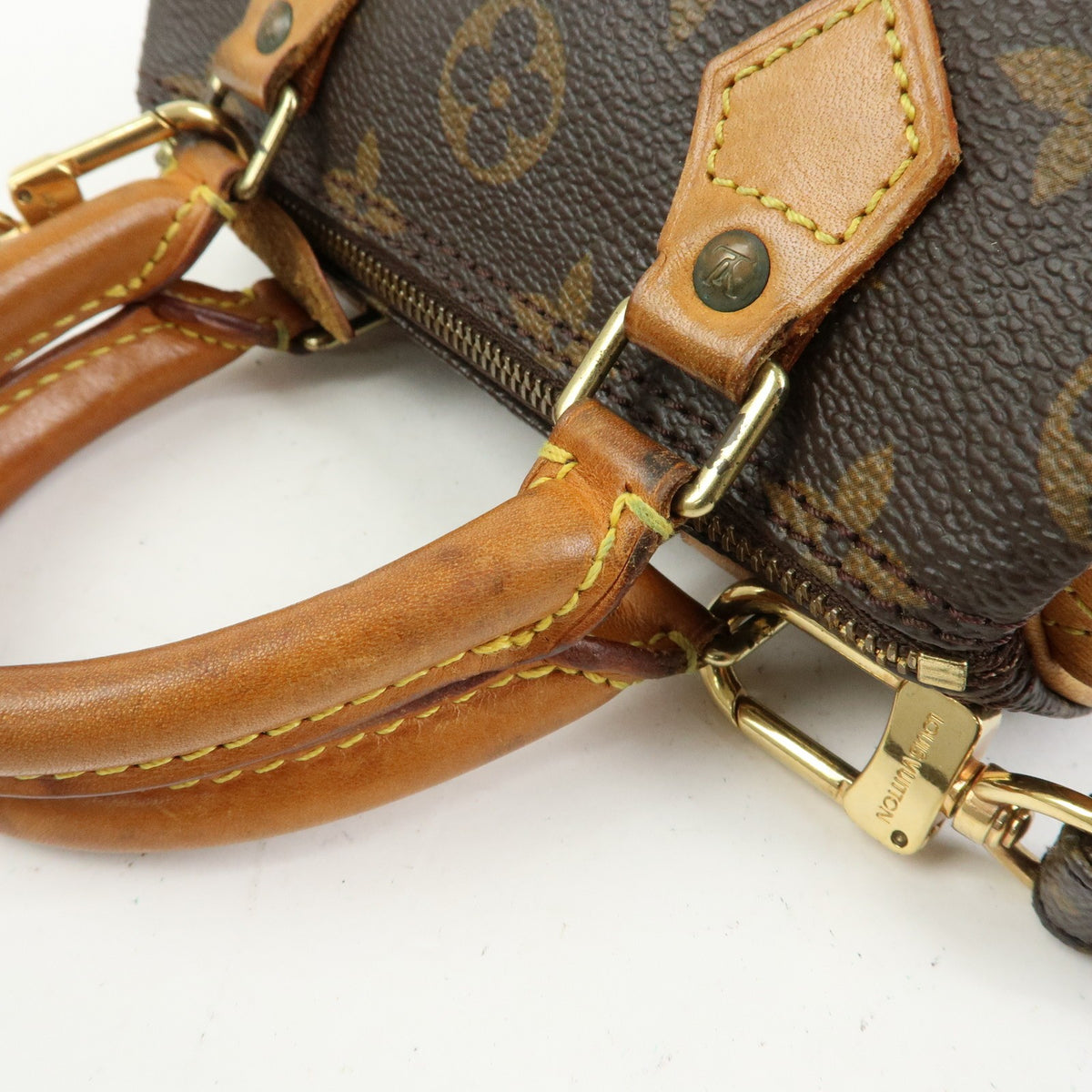 Louis Vuitton Speedy Mini Hl Monogram Canvas Brown Canvas Handbag (Pre-Owned)