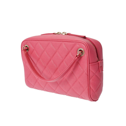 Chanel - Pink Leather Shoulder Bag (Pre-Owned)