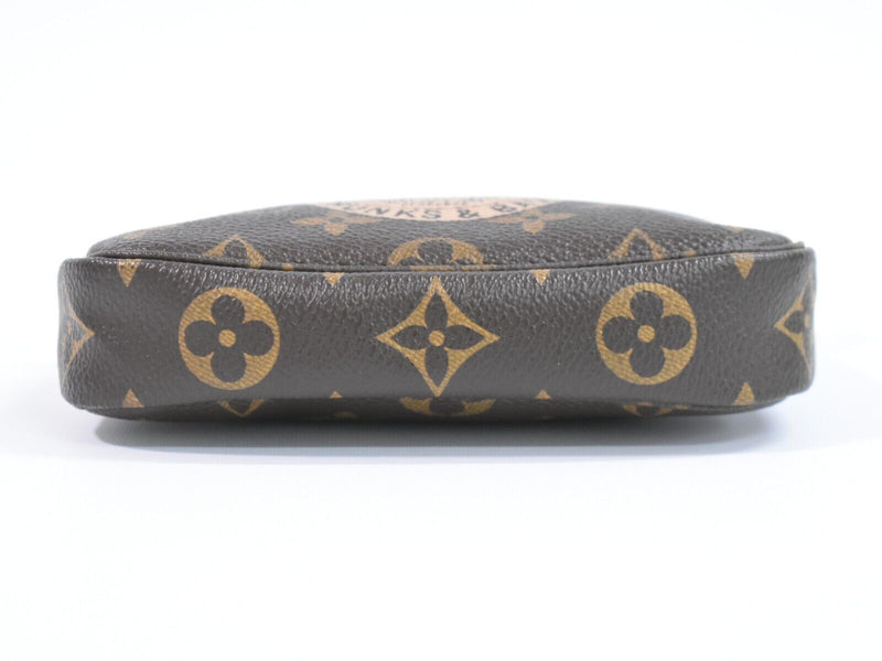 Louis Vuitton Mini Pochette Accessoires Brown Canvas Clutch Bag (Pre-Owned)