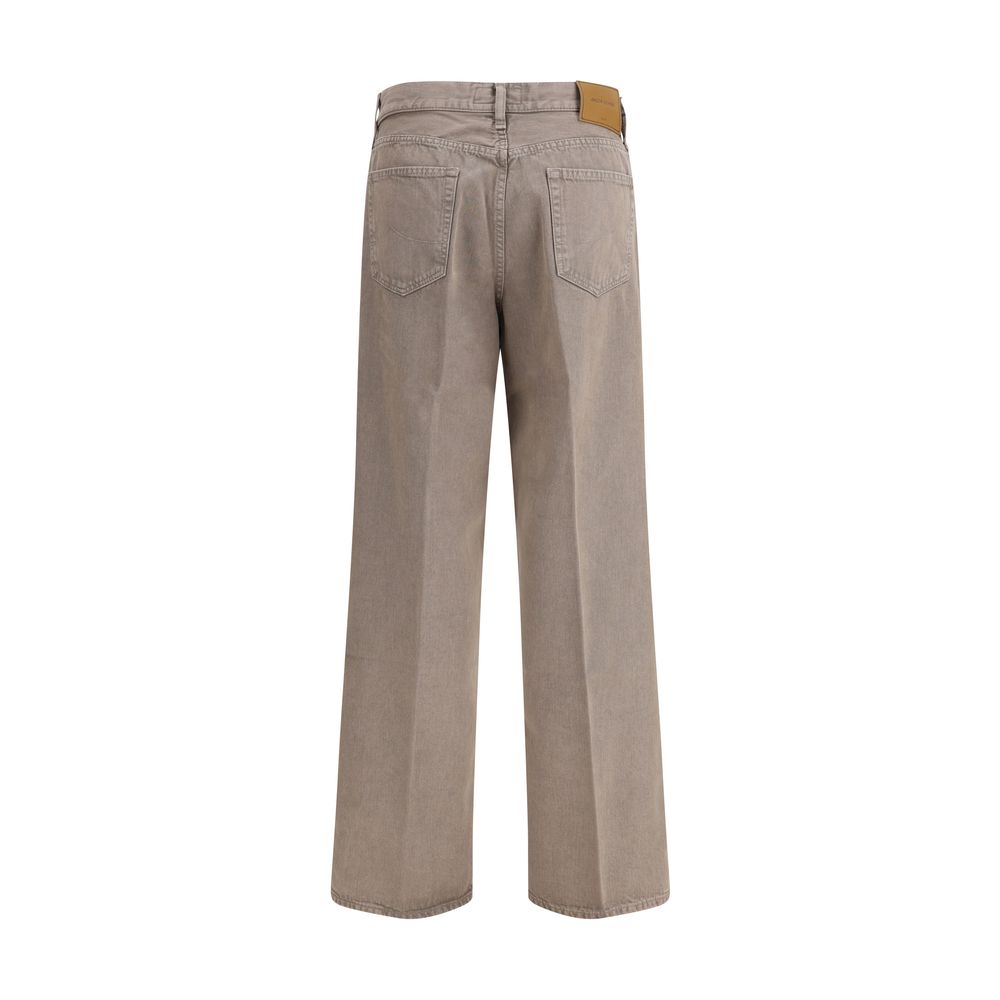 Jacob Cohen Brown Cotton Relaxed Fit Women's Jeans