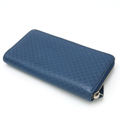 Gucci Diamante Blue Leather Wallet  (Pre-Owned)