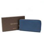 Gucci Diamante Blue Leather Wallet  (Pre-Owned)