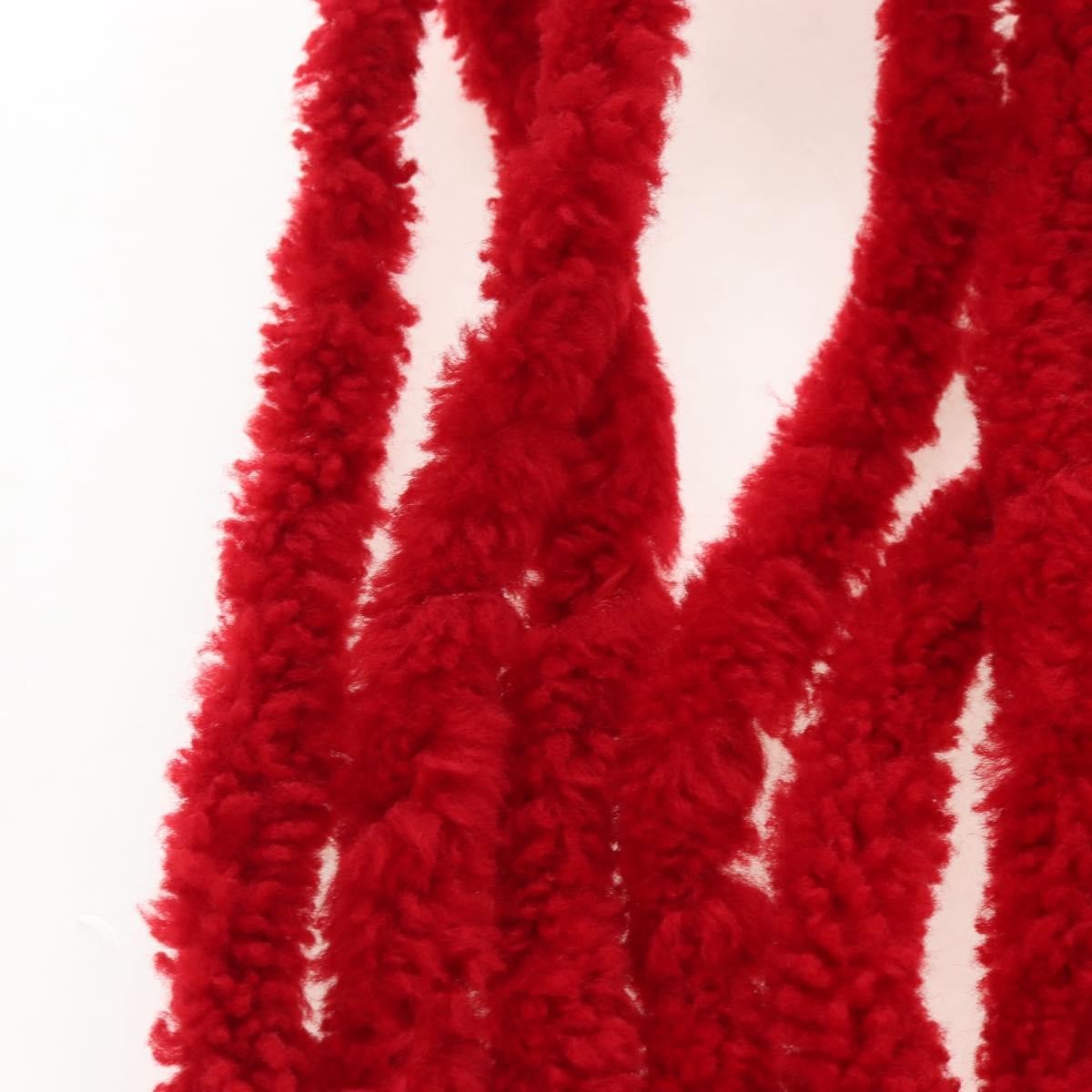 Bottega Veneta The Fringe Leather Red Textile Clutche & Pouche Bag (Pre-Owned)