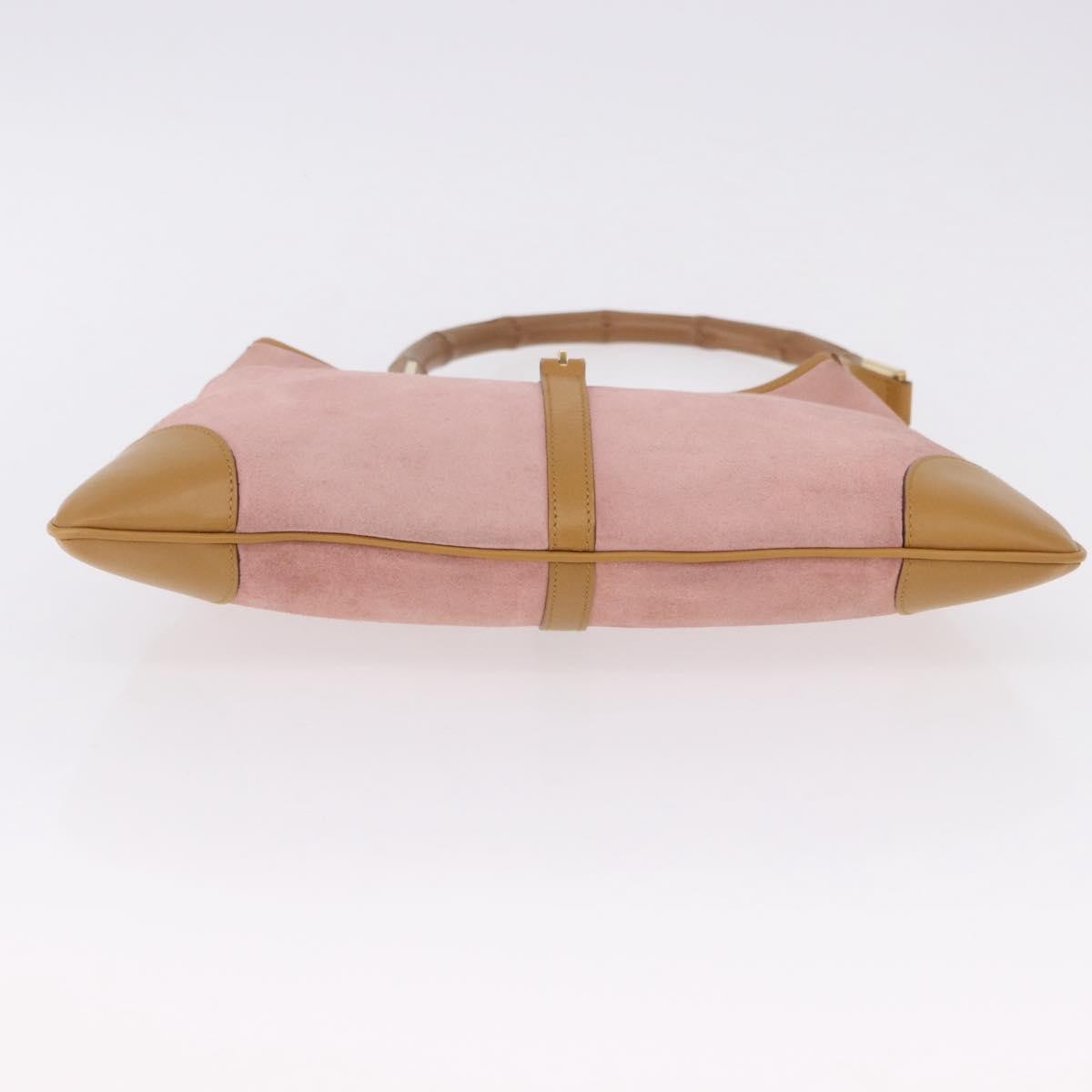Gucci Bamboo Jackie Suede Pink Suede Handbag (Pre-Owned)