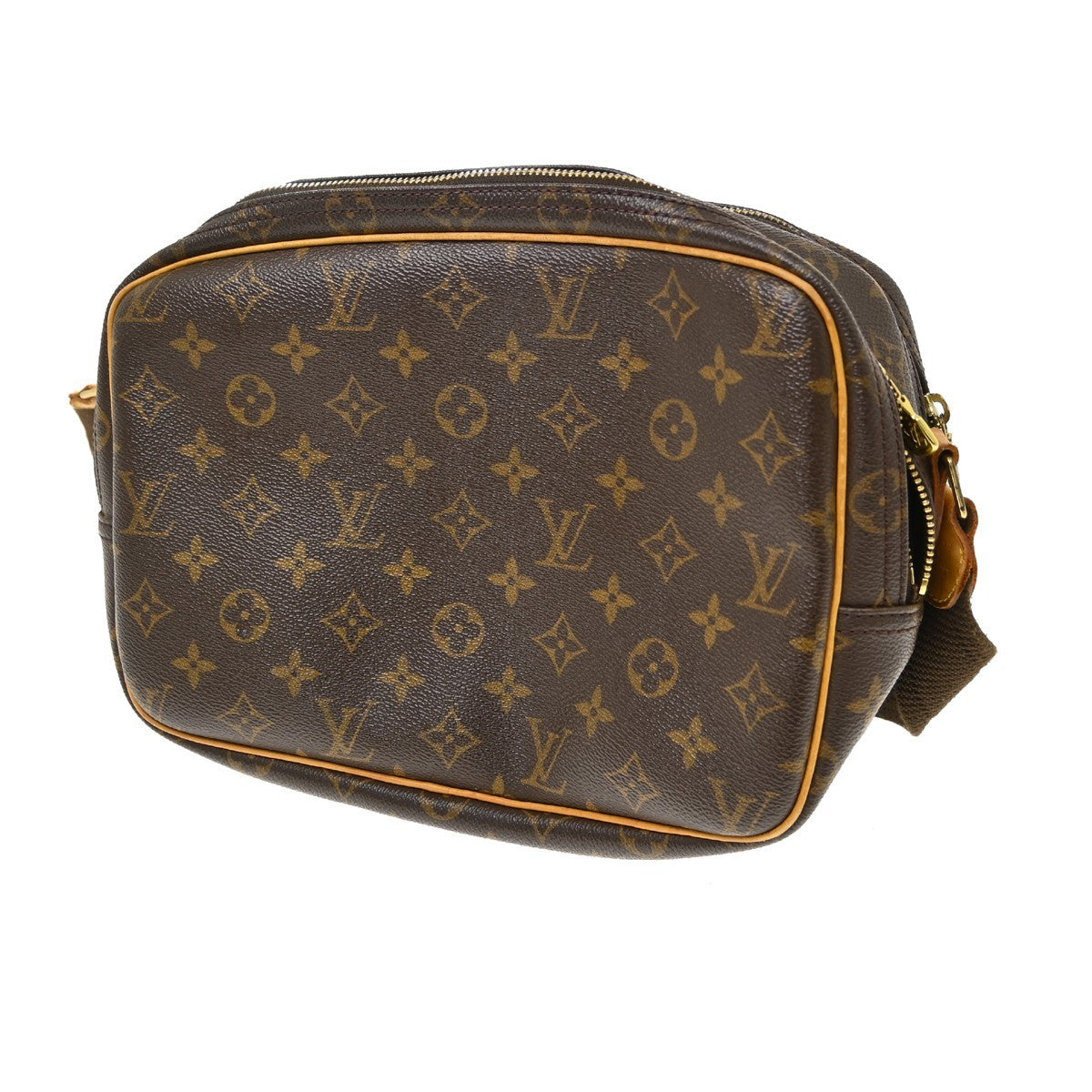 Louis Vuitton Reporter Monogram Canvas Brown Canvas Shoulder Bag Bag (Pre-Owned)