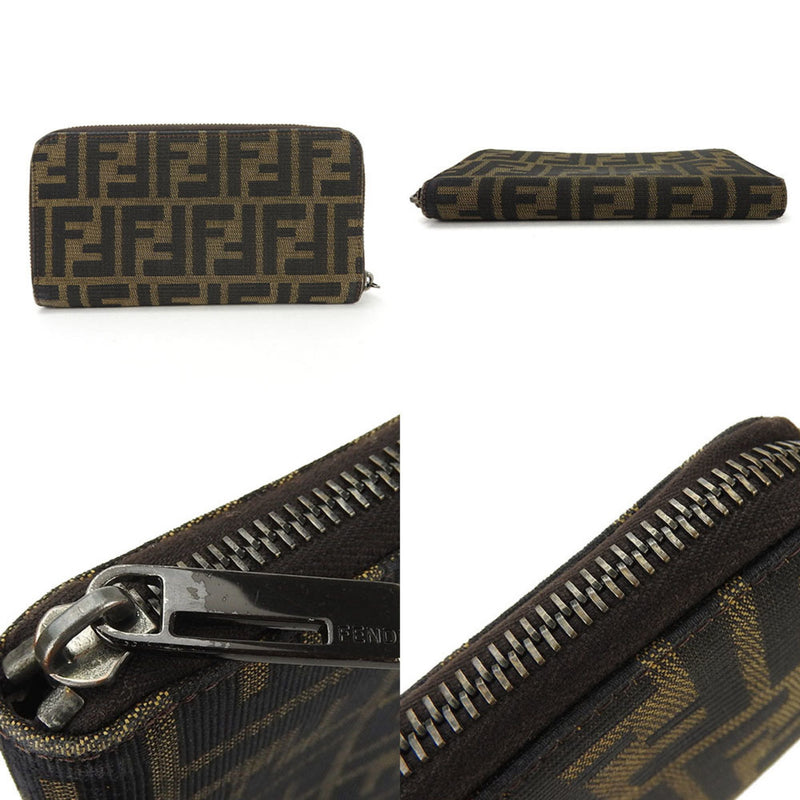 Fendi -- Brown Canvas Wallet  (Pre-Owned)