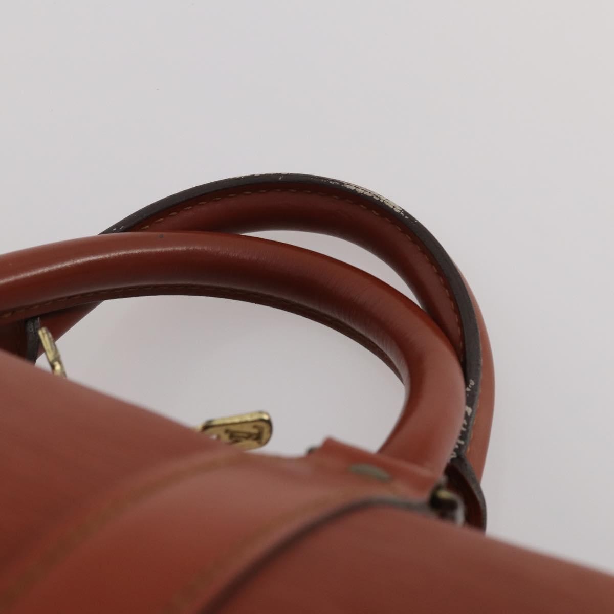 Louis Vuitton Keepall Bag Epi Leather Brown Leather Travel Bag Bag (Pre-Owned)