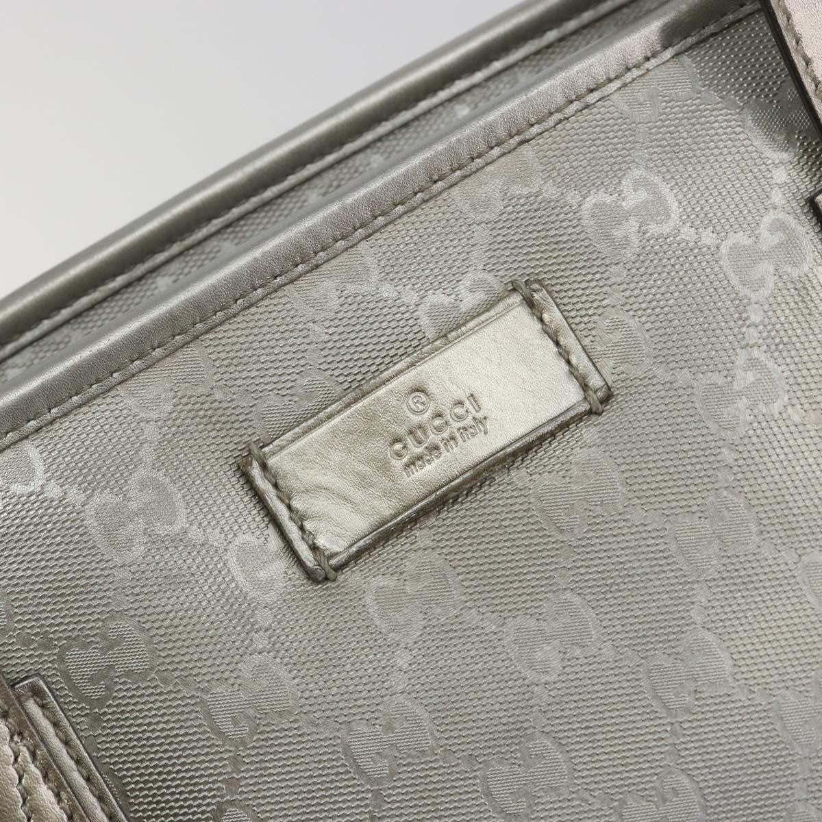 Gucci Plus Tote Gg Imprime Silver Canvas Tote Bag Bag (Pre-Owned)