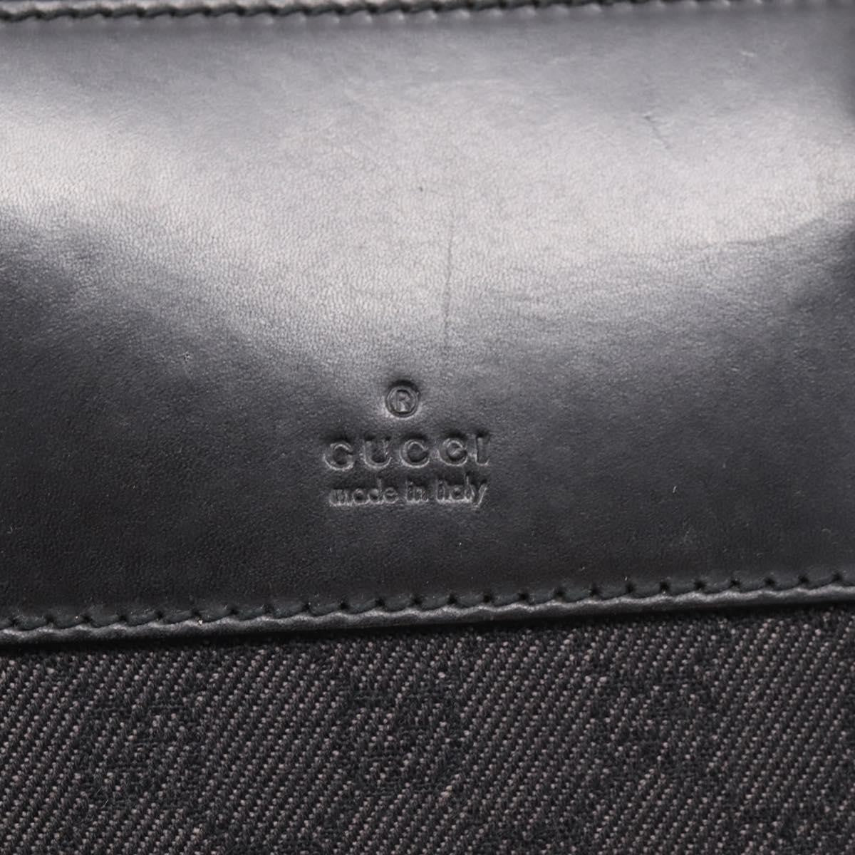 Gucci Gg Supreme Gg Canvas Black Canvas Handbag (Pre-Owned)