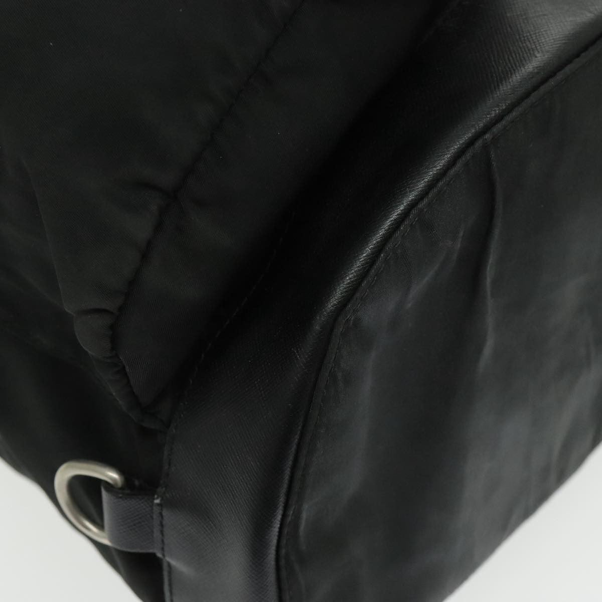 Prada Double Front Pocket Tessuto Black Nylon Backpack Bag (Pre-Owned)