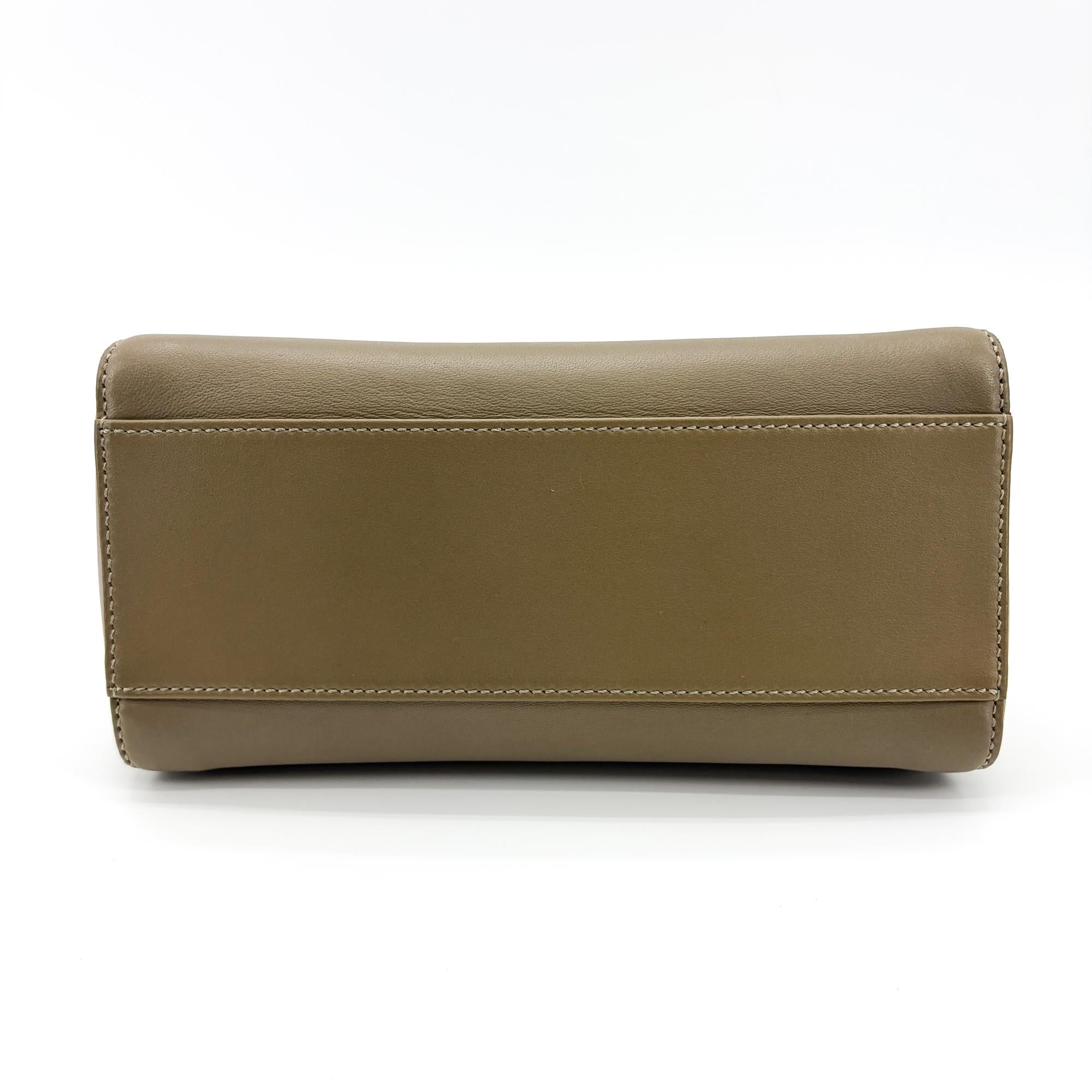 Fendi Peekaboo Ombre Leather Beige Leather Handbag (Pre-Owned)
