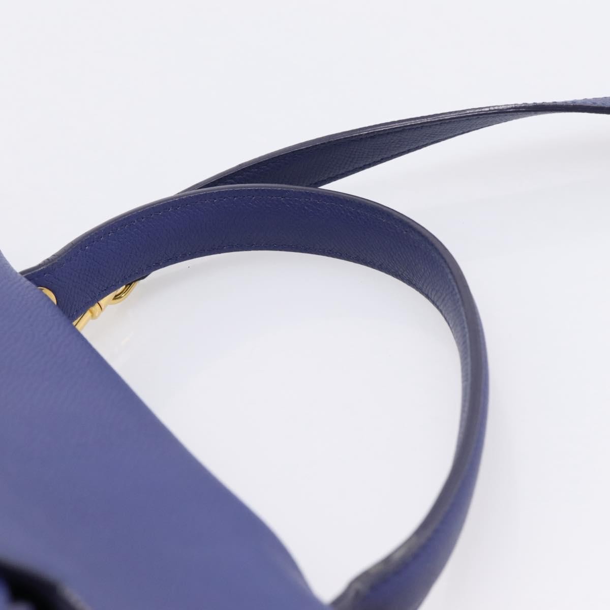 Celine Belt Leather Blue Leather Handbag (Pre-Owned)