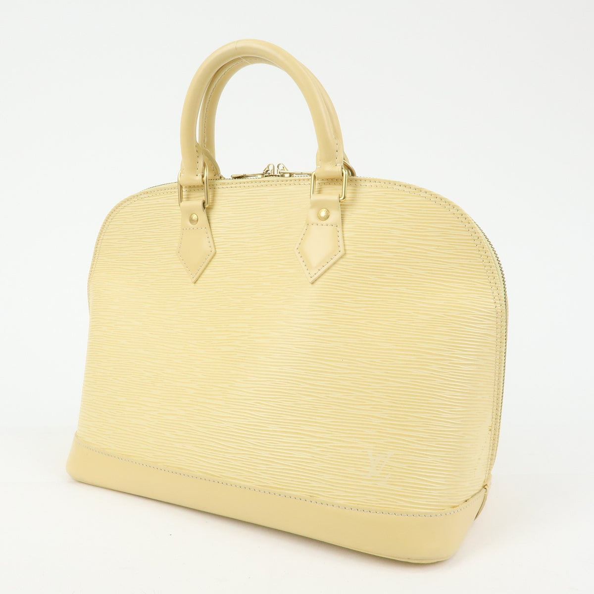 Louis Vuitton Alma Epi Leather Yellow Leather Handbag (Pre-Owned)